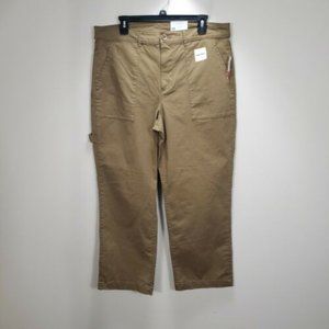 Old Navy Tan NWT High Rise Crop Pants Womens 14